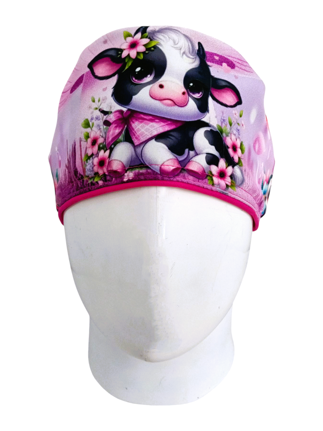 Gorro Quirúrgico Mujer y Portacarnet Vaquita Rosa - gorro antifluido para mujer Doctools - foto 3
