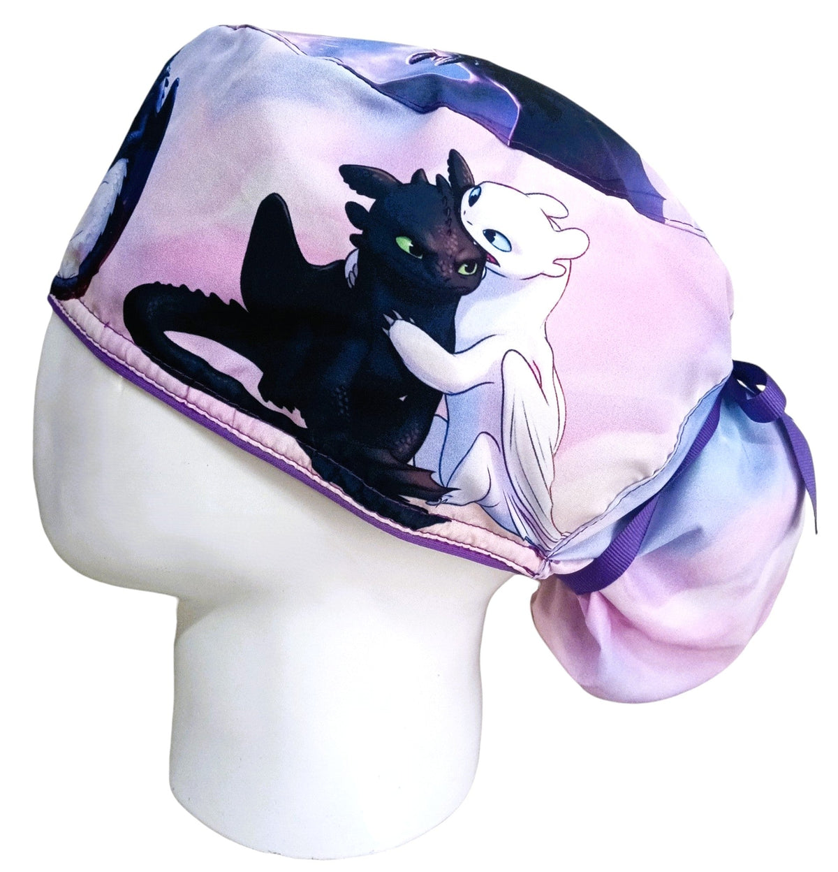 Gorro Quirúrgico Mujer y Portacarnet Chimuelo Dragón Rosa - gorro antifluido para mujer Doctools - foto 1