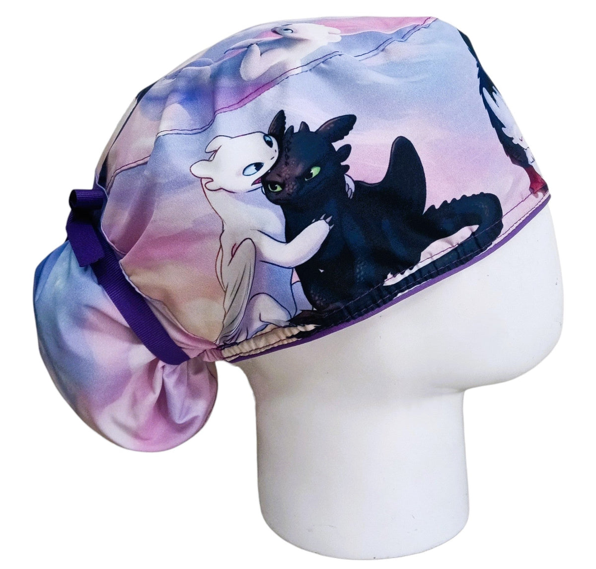 Gorro Quirúrgico Mujer y Portacarnet Chimuelo Dragón Rosa - gorro antifluido para mujer Doctools - foto 2