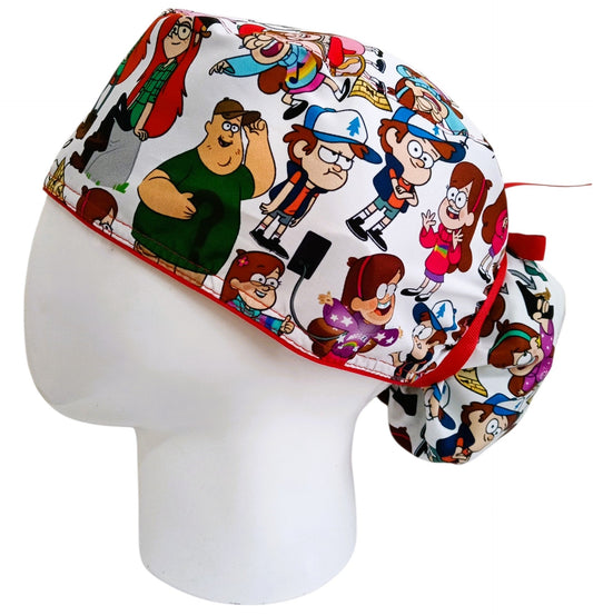Gorro Quirúrgico Mujer y Portacarnet Gravity Falls - gorro antifluido para mujer Doctools - foto 1
