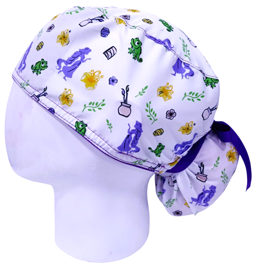 Gorro Quirúrgico Mujer y Portacarnet Rapunzel Blanco - gorro antifluido para mujer Doctools - foto 1