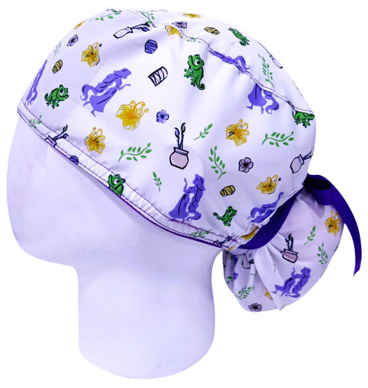 Gorro Quirúrgico Mujer y Portacarnet Rapunzel Blanco - gorro antifluido para mujer Doctools - foto 1