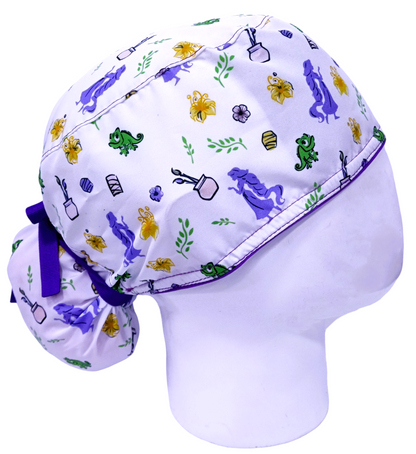 Gorro Quirúrgico Mujer y Portacarnet Rapunzel Blanco - gorro antifluido para mujer Doctools - foto 2
