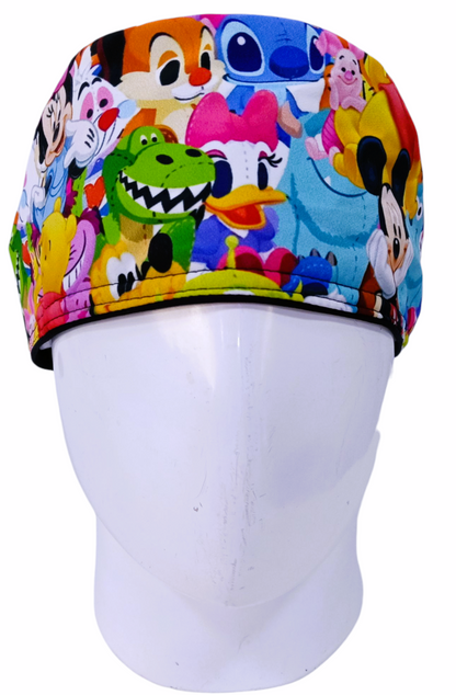 Gorro Quirúrgico Mujer y Portacarnet Disney Personajes Collage - gorro antifluido para mujer Doctools - foto 3