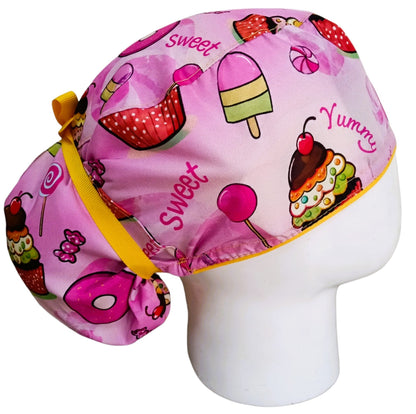 Gorro Quirúrgico Mujer y Portacarnet Yummy Sweet - gorro antifluido para mujer Doctools - foto 2