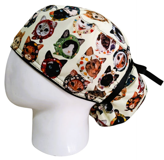 Gorro Quirúrgico Mujer y Portacarnet Gatitos - gorro antifluido para mujer Doctools - foto 1