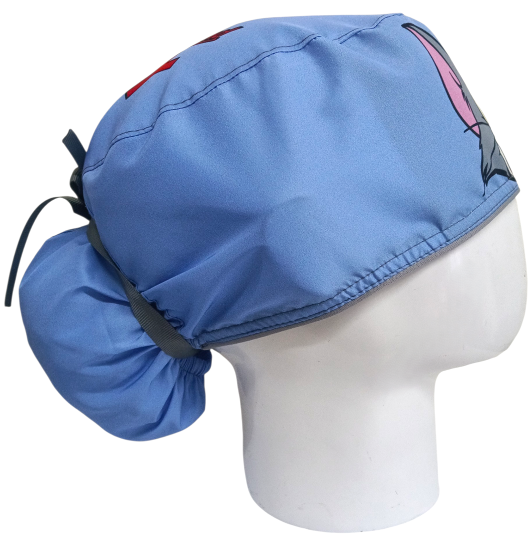 Gorro Quirúrgico Mujer y Portacarnet Tom y Jerry Azul - gorro antifluido para mujer Doctools - foto 2