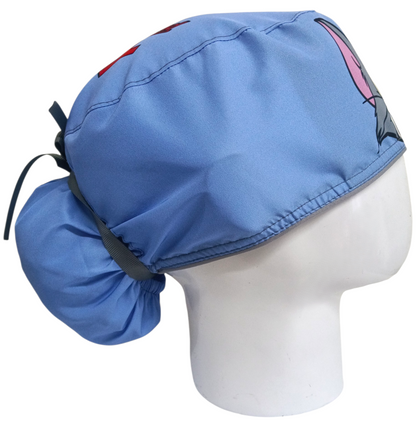 Gorro Quirúrgico Mujer y Portacarnet Tom y Jerry Azul - gorro antifluido para mujer Doctools - foto 2