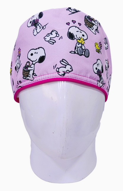 Gorro Quirúrgico Mujer y Portacarnet Snoopy Rosa - gorro antifluido para mujer Doctools - foto 3