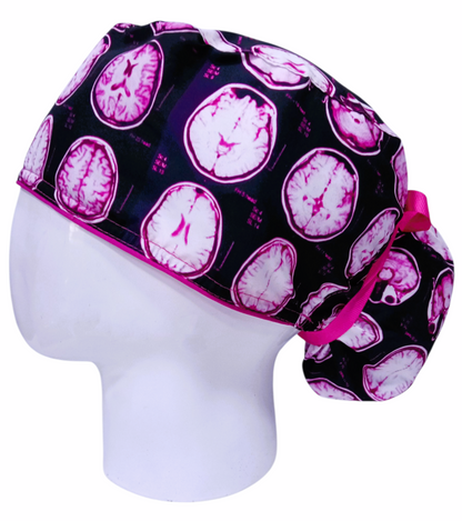 Gorro Quirúrgico Mujer y Portacarnet Resonancia Fucsia - gorro antifluido para mujer Doctools - foto 1