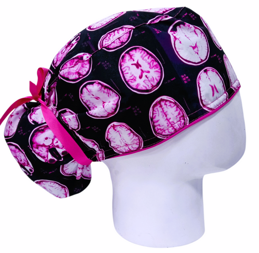 Gorro Quirúrgico Mujer y Portacarnet Resonancia Fucsia - gorro antifluido para mujer Doctools - foto 2