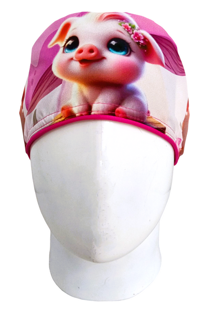 Gorro Quirúrgico Mujer y Portacarnet Cerdito Cute - gorro antifluido para mujer Doctools - foto 3