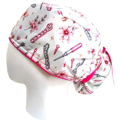 Gorro Quirúrgico Mujer y Portacarnet Ortopedia Blanco - gorro antifluido para mujer Doctools - foto 1