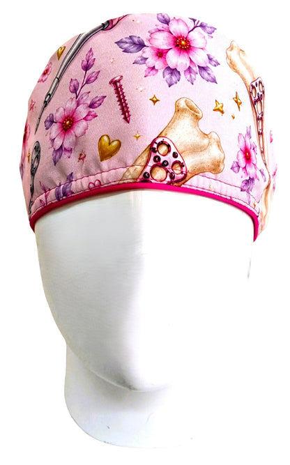 Gorro Quirúrgico Mujer y Portacarnet Ortopedia Rosa - gorro antifluido para mujer Doctools - foto 3