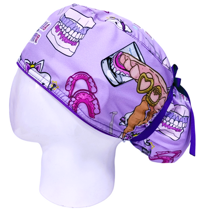 Gorro Quirúrgico Mujer y Portacarnet Odontología Lila - gorro antifluido para mujer Doctools - foto 1