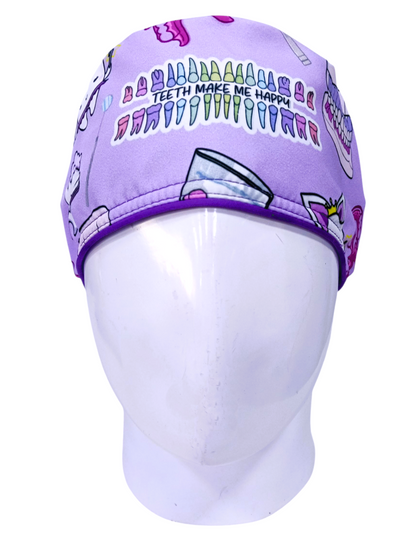 Gorro Quirúrgico Mujer y Portacarnet Odontología Lila - gorro antifluido para mujer Doctools - foto 3