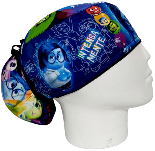 Gorro Quirúrgico Mujer y Portacarnet Tristeza Intensamente - gorro antifluido para mujer Doctools - foto 2