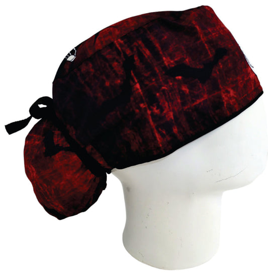 Gorro Quirúrgico Mujer y Portacarnet Jack Rojo - gorro antifluido para mujer Doctools - foto 2