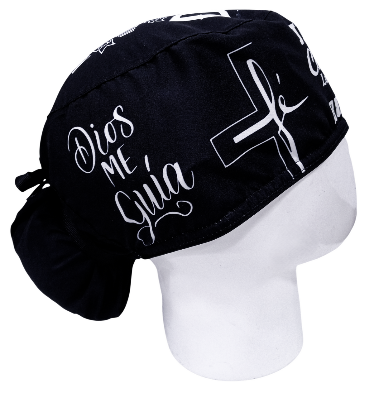 Gorro Quirúrgico Mujer y Portacarnet Jesús Versículos Negro - gorro antifluido para mujer Doctools - foto 2