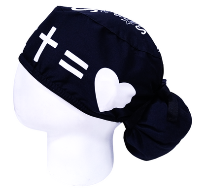 Gorro Quirúrgico Mujer y Portacarnet Jesús Versículos Negro - gorro antifluido para mujer Doctools - foto 1