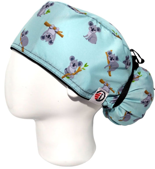 Gorro Quirúrgico Mujer y Portacarnet Koala Menta - gorro antifluido para mujer Doctools - foto 1