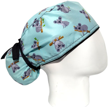 Gorro Quirúrgico Mujer y Portacarnet Koala Menta - gorro antifluido para mujer Doctools - foto 2