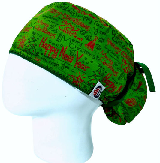 Gorro Quirúrgico Mujer y Portacarnet Letras Navidad - gorro antifluido para mujer Doctools - foto 1