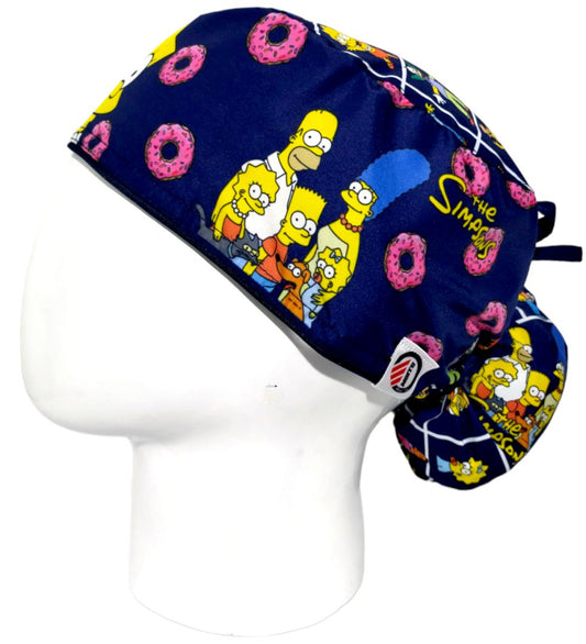 Gorro Quirúrgico Mujer y Portacarnet Lisa Simpson Azul - gorro antifluido para mujer Doctools - foto 1