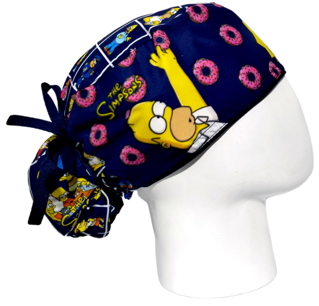 Gorro Quirúrgico Mujer y Portacarnet Lisa Simpson Azul - gorro antifluido para mujer Doctools - foto 2