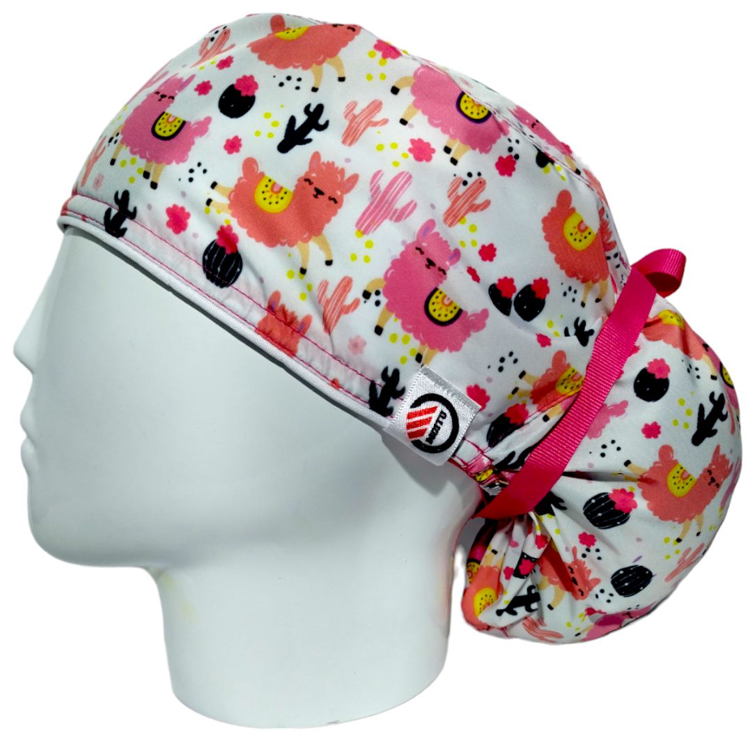 Gorro Quirúrgico Mujer y Portacarnet Llamas - gorro antifluido para mujer Doctools - foto 1