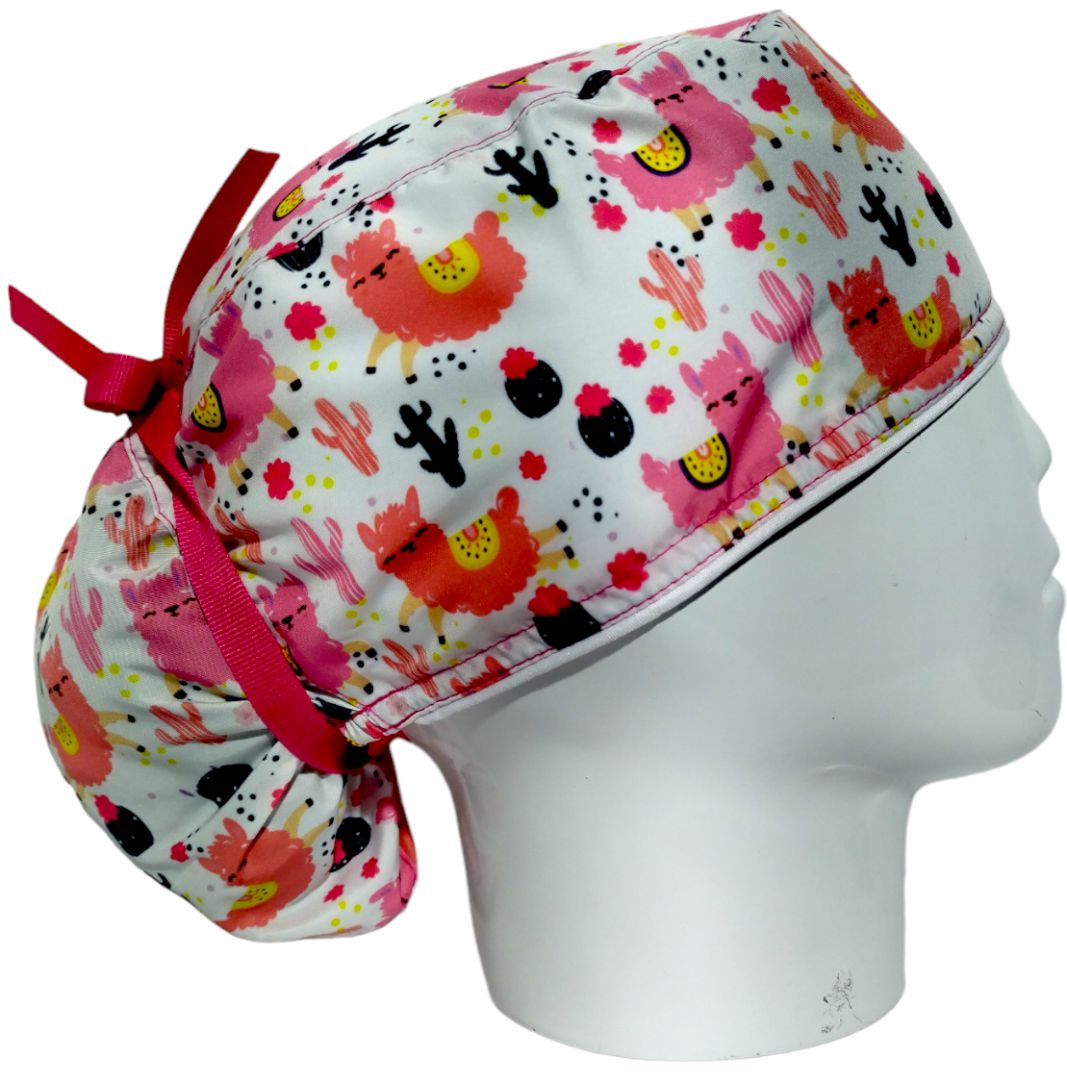Gorro Quirúrgico Mujer y Portacarnet Llamas - gorro antifluido para mujer Doctools - foto 2