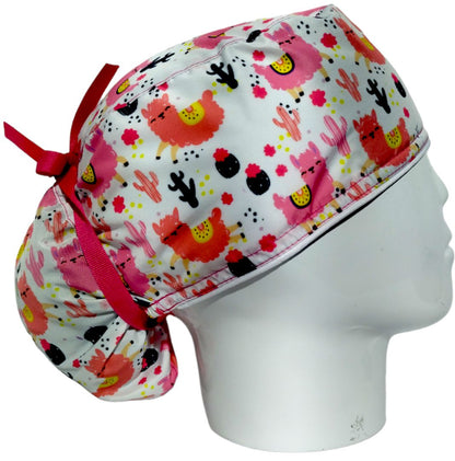 Gorro Quirúrgico Mujer y Portacarnet Llamas - gorro antifluido para mujer Doctools - foto 2