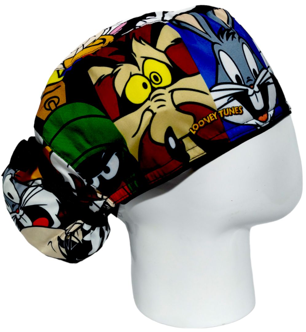 Gorro Quirúrgico Mujer y Portacarnet Looney Tunes Cuadros - gorro antifluido para mujer Doctools - foto 2