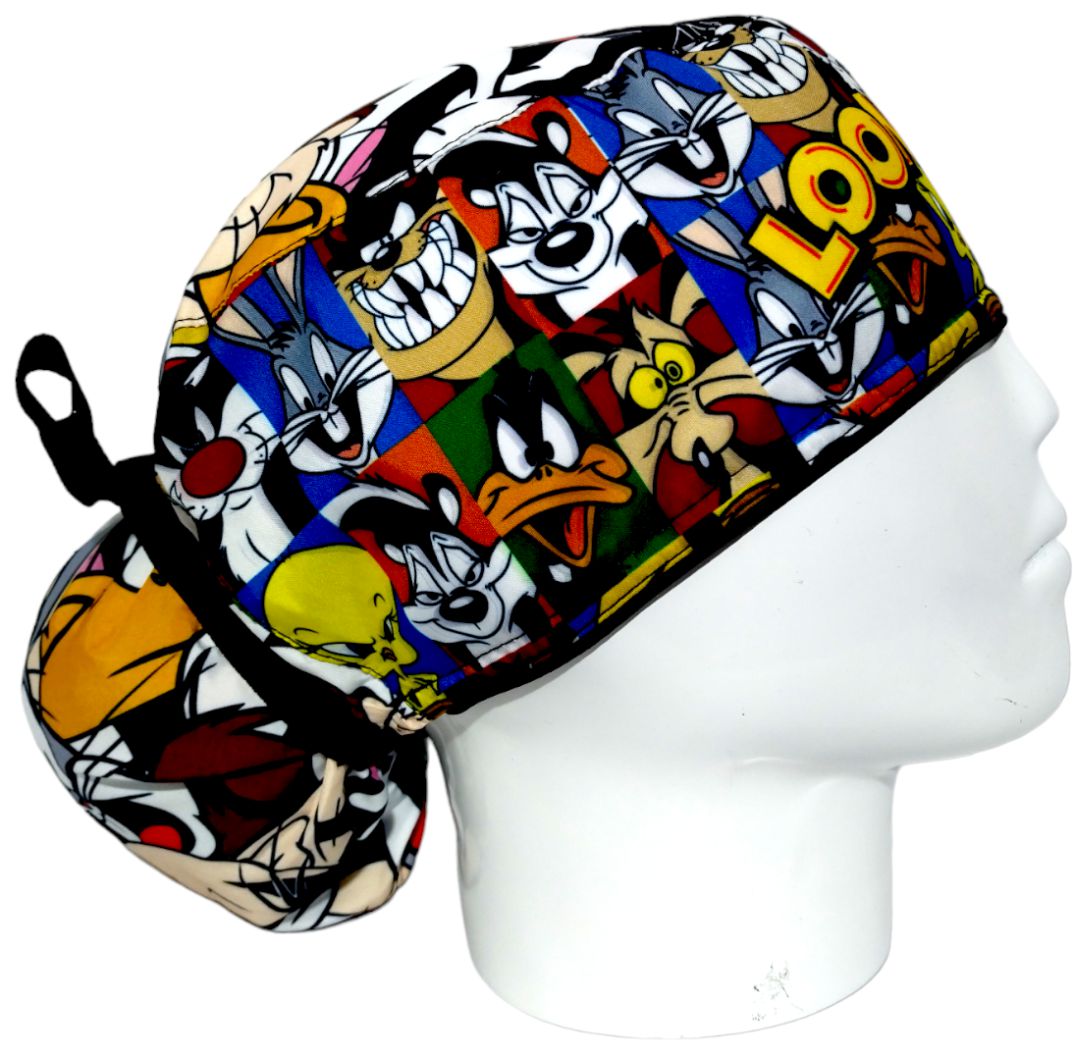 Gorro Quirúrgico Mujer y Portacarnet Looney Tunes Personajes - gorro antifluido para mujer Doctools - foto 2