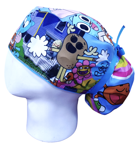 Gorro Quirúrgico Mujer y Portacarnet El Increíble Mundo de Gumball - gorro antifluido para mujer Doctools - foto 1