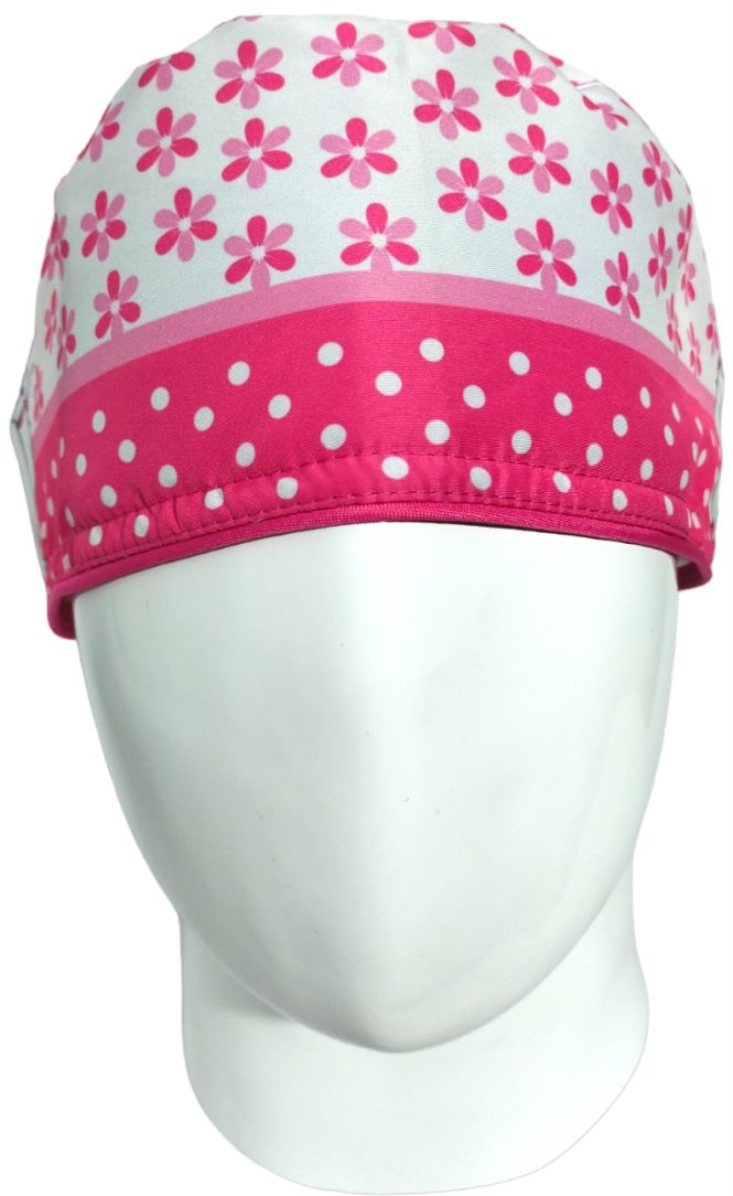 Gorro Quirúrgico Mujer y Portacarnet Marie Gata Rosa - gorro antifluido para mujer Doctools - foto 3