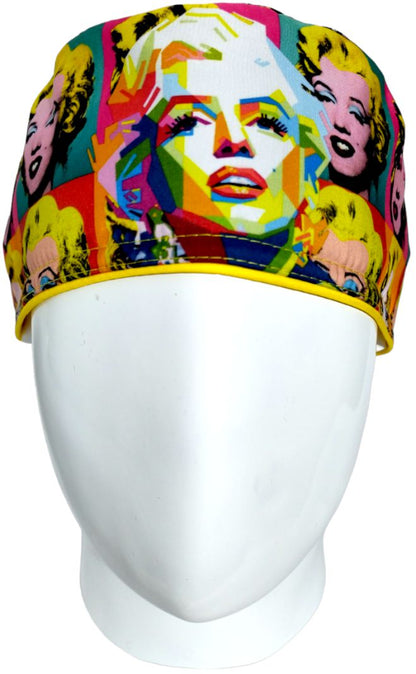 Gorro Quirúrgico Mujer y Portacarnet Marilyn Monroe Amarillo - gorro antifluido para mujer Doctools - foto 3