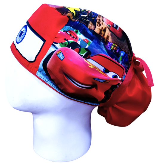Gorro Quirúrgico Mujer y Portacarnet Rayo McQueen - gorro antifluido para mujer Doctools - foto 1