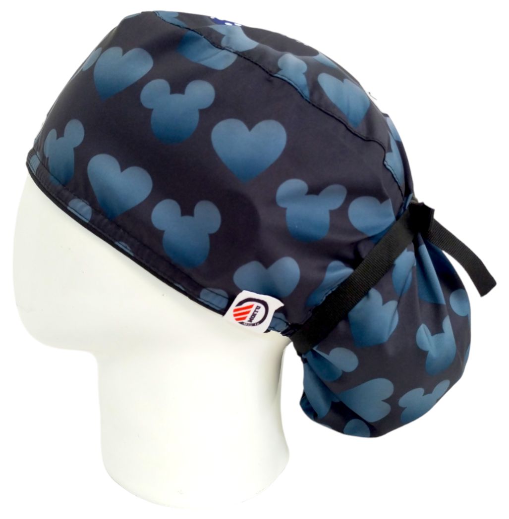 Gorro Quirúrgico Mujer y Portacarnet Minnie Petróleo - gorro antifluido para mujer Doctools - foto 1