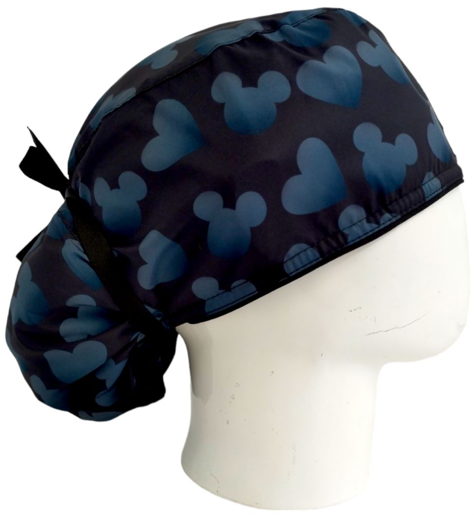 Gorro Quirúrgico Mujer y Portacarnet Minnie Petróleo - gorro antifluido para mujer Doctools - foto 2