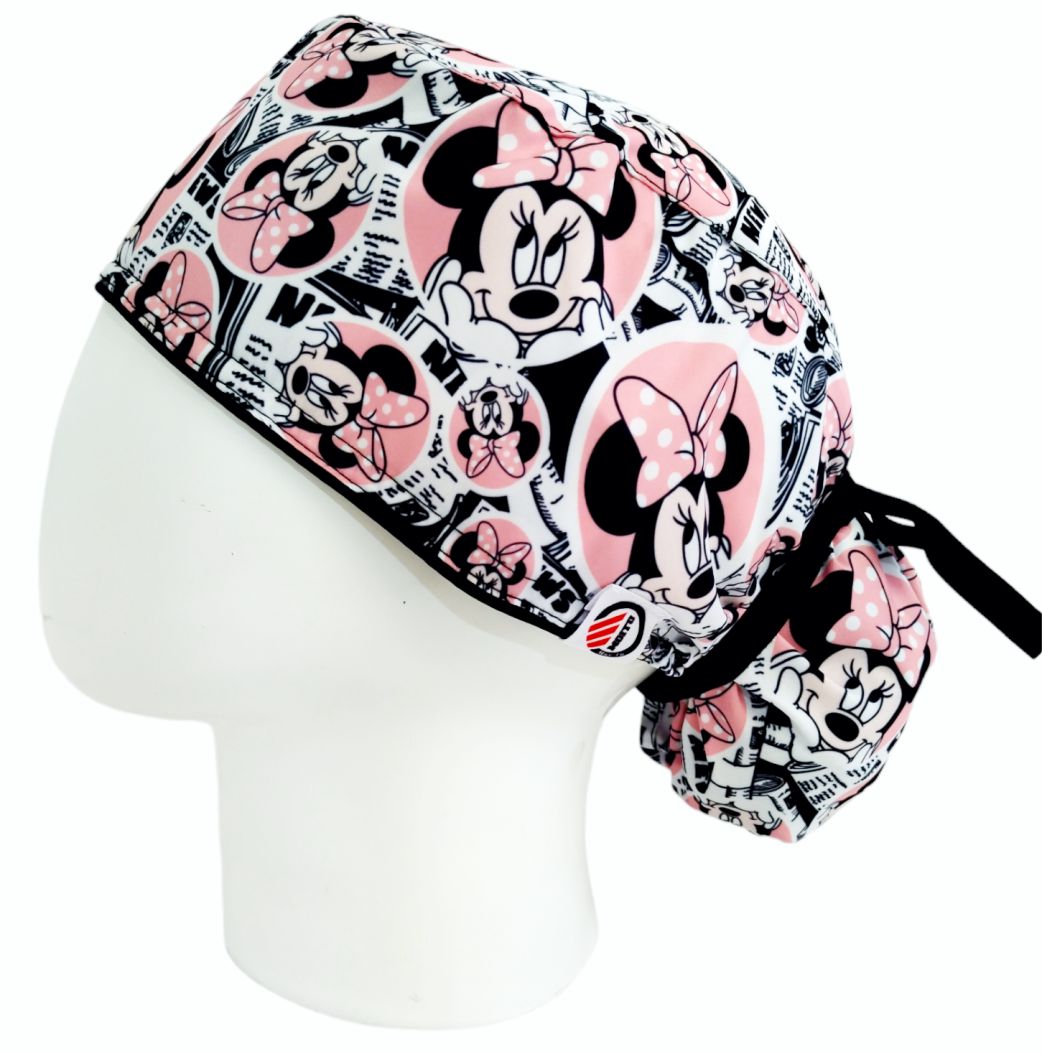 Gorro Quirúrgico Mujer y Portacarnet Minnie Salmón - gorro antifluido para mujer Doctools - foto 1