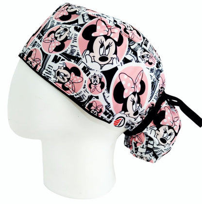 Gorro Quirúrgico Mujer y Portacarnet Minnie Salmón - gorro antifluido para mujer Doctools - foto 1