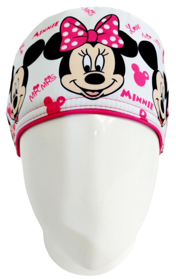 Gorro Quirúrgico Mujer y Portacarnet Minnie Blanco - gorro antifluido para mujer Doctools - foto 3