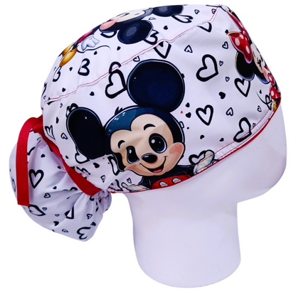 Gorro Quirúrgico Mujer y Portacarnet Minnie y Mickey Baby - gorro antifluido para mujer Doctools - foto 2