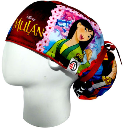 Gorro Quirúrgico Mujer y Portacarnet Mulán Rojo - gorro antifluido para mujer Doctools - foto 1