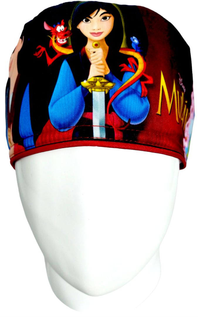 Gorro Quirúrgico Mujer y Portacarnet Mulán Rojo - gorro antifluido para mujer Doctools - foto 3