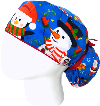 Gorro Quirúrgico Mujer y Portacarnet Muñecos de Navidad - gorro antifluido para mujer Doctools - foto 1