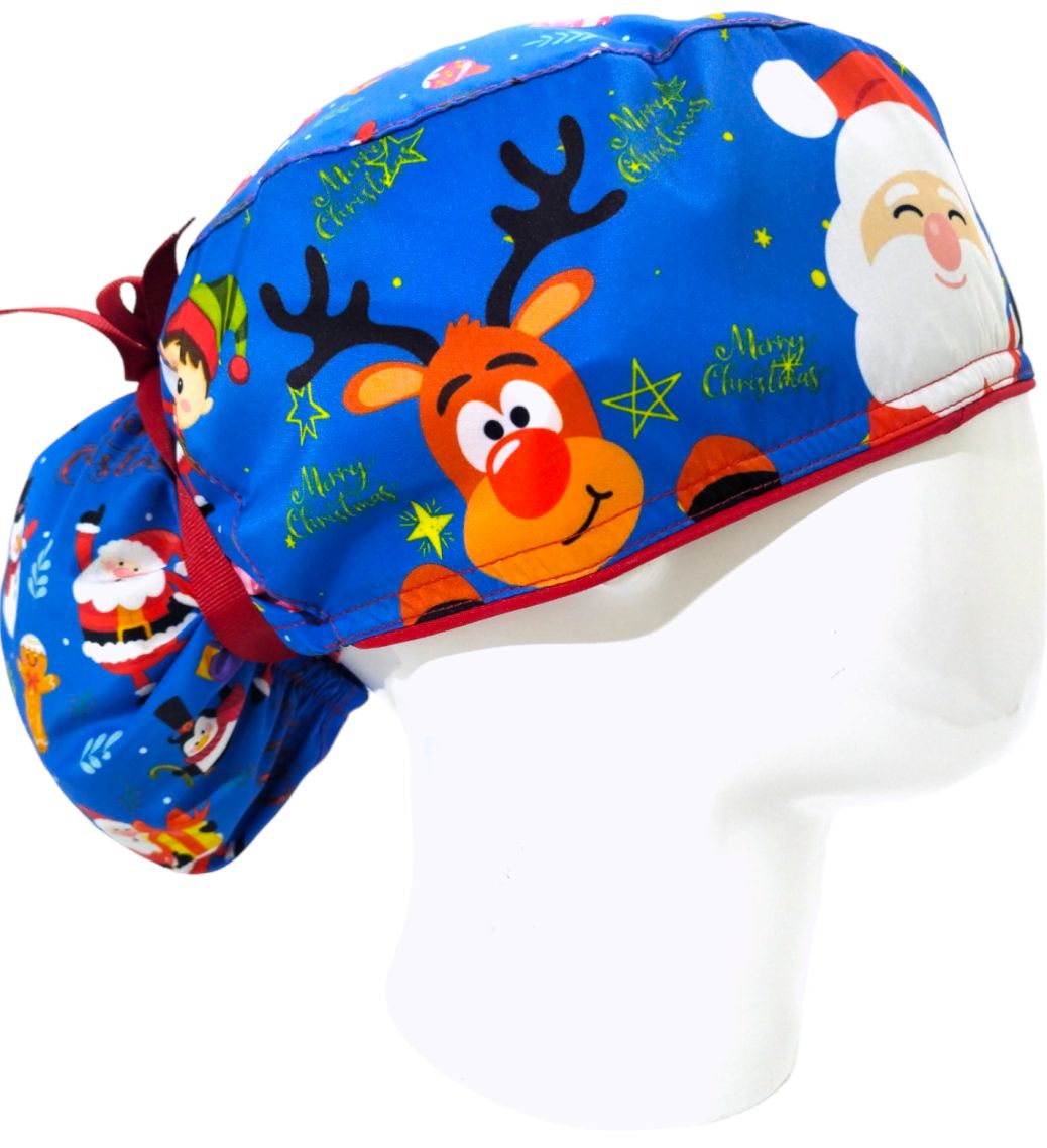 Gorro Quirúrgico Mujer y Portacarnet Muñecos de Navidad - gorro antifluido para mujer Doctools - foto 2