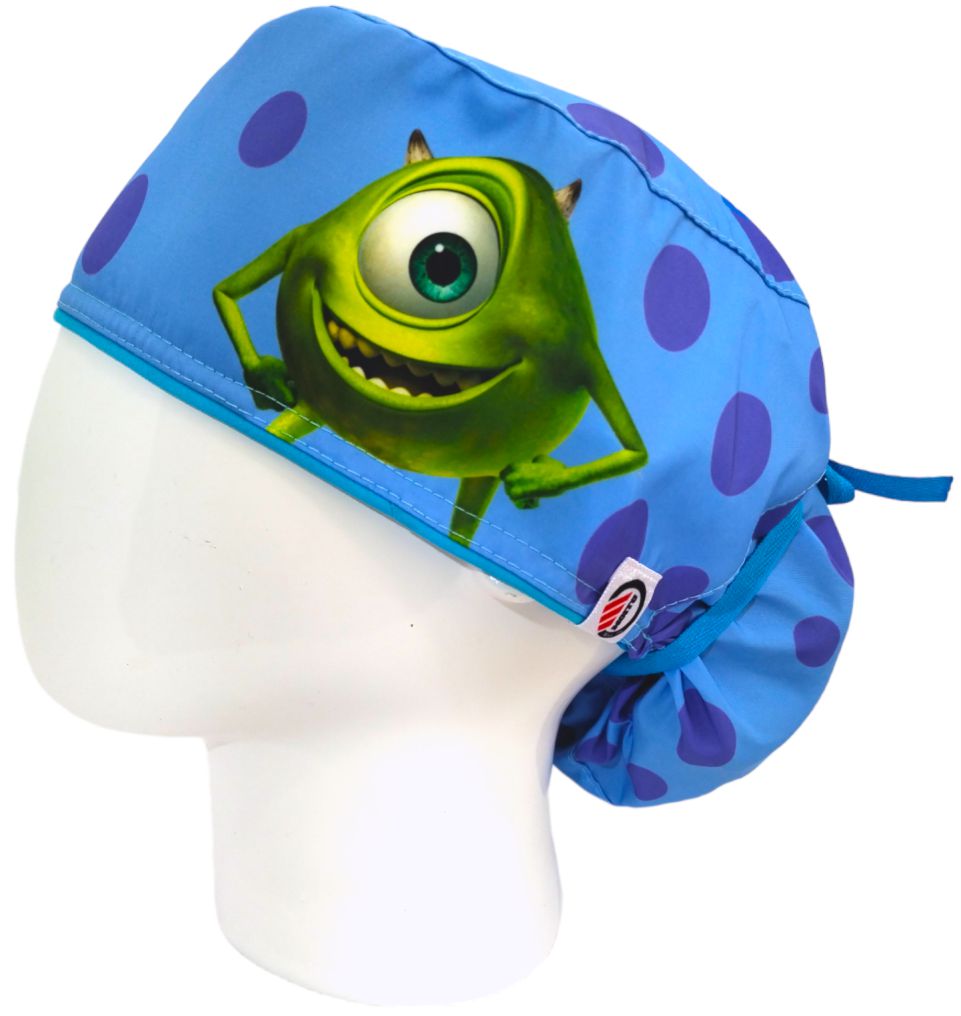 Gorro Quirúrgico Mujer y Portacarnet Monsters Inc Azul - gorro antifluido para mujer Doctools - foto 1