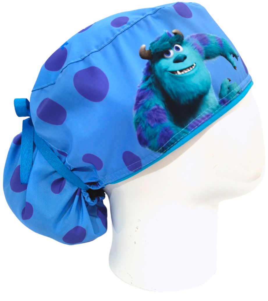 Gorro Quirúrgico Mujer y Portacarnet Monsters Inc Azul - gorro antifluido para mujer Doctools - foto 2